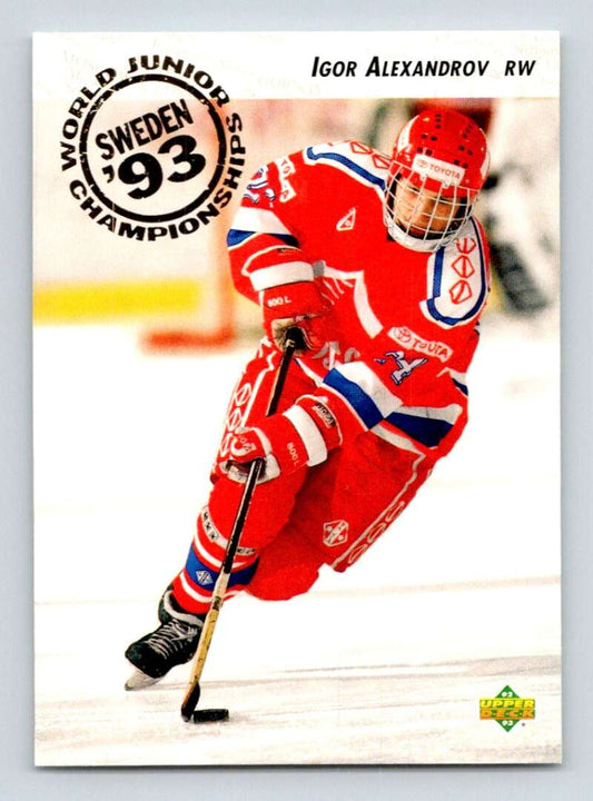 1992-93 Upper Deck Hockey  #611 Igor Alexandrov  RC Rookie  Image 1