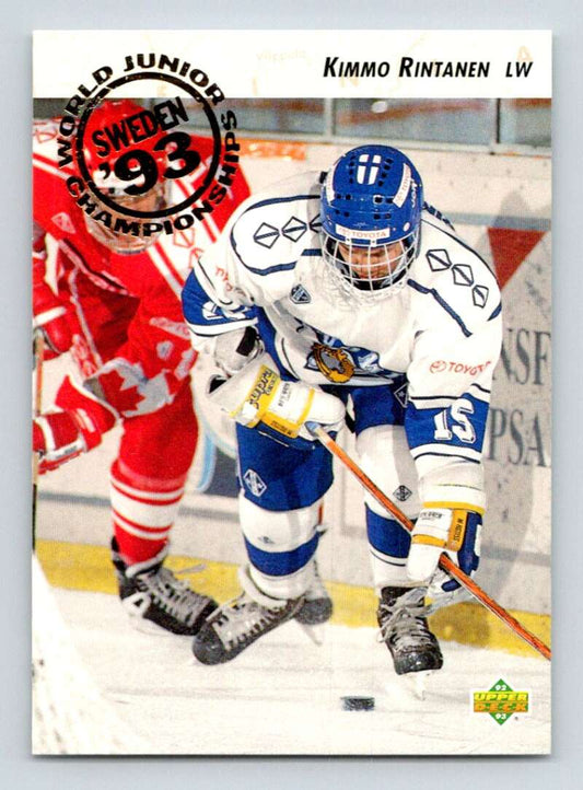 1992-93 Upper Deck Hockey  #618 Kimmo Rintanen  RC Rookie  Image 1