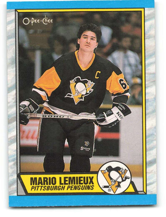 1989-90 O-Pee-Chee #1 Mario Lemieux  Pittsburgh Penguins  Image 1