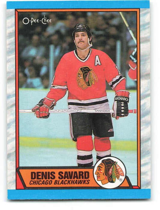 1989-90 O-Pee-Chee #5 Denis Savard  Chicago Blackhawks  Image 1