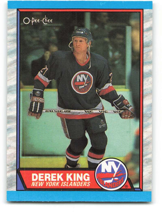 1989-90 O-Pee-Chee #6 Derek King  RC Rookie New York Islanders  Image 1