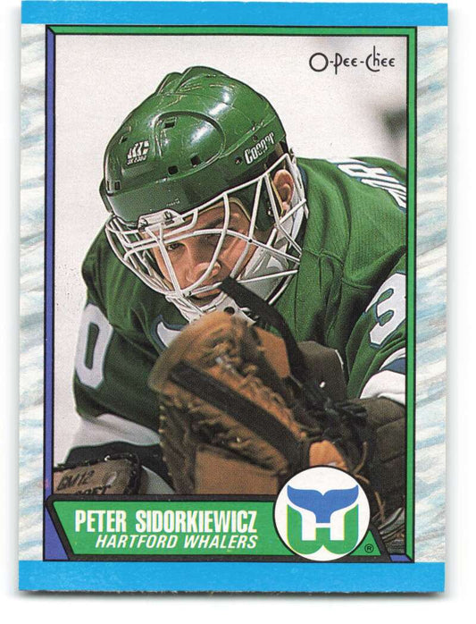 1989-90 O-Pee-Chee #11 Peter Sidorkiewicz  RC Rookie Hartford Whalers  Image 1