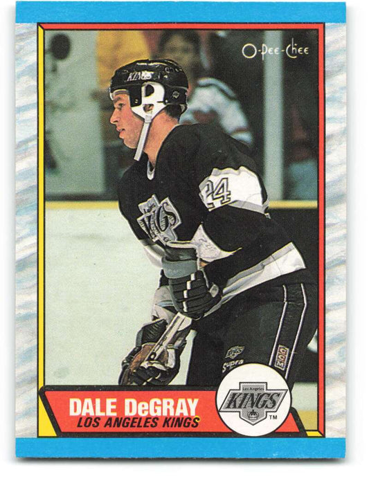 1989-90 O-Pee-Chee #18 Dale DeGray  RC Rookie Los Angeles Kings  Image 1