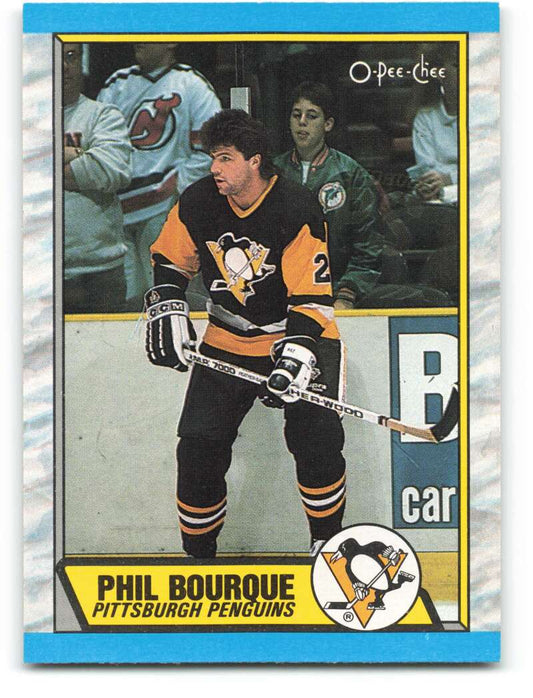 1989-90 O-Pee-Chee #19 Phil Bourque  RC Rookie Boston Bruins  Image 1