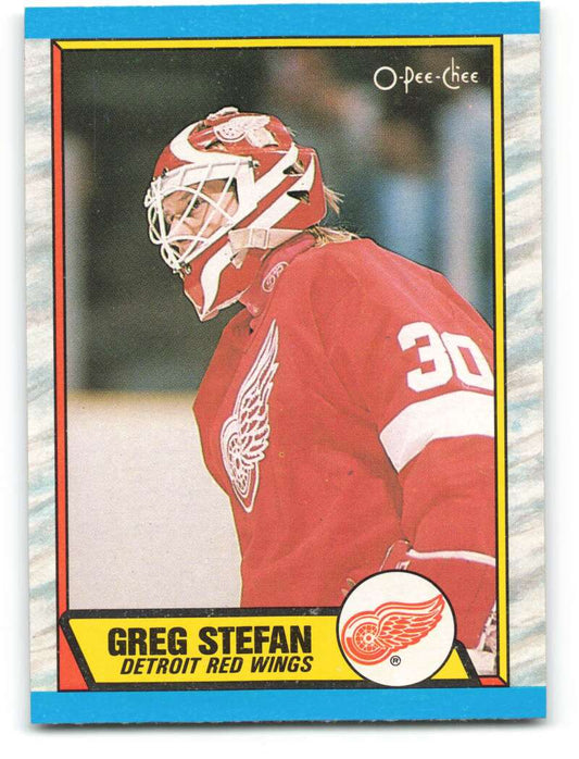 1989-90 O-Pee-Chee #23 Greg Stefan  Detroit Red Wings  Image 1
