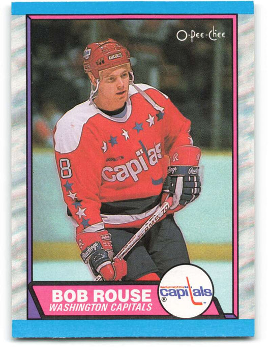 1989-90 O-Pee-Chee #26 Bob Rouse  RC Rookie Washington Capitals  Image 1