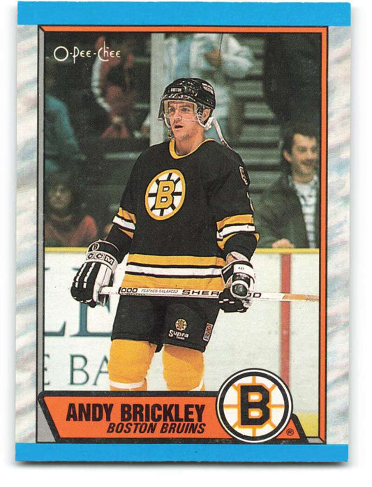 1989-90 O-Pee-Chee #29 Andy Brickley  RC Rookie Boston Bruins  Image 1