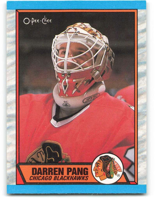 1989-90 O-Pee-Chee #31 Darren Pang  Chicago Blackhawks  Image 1