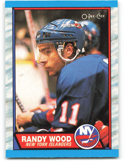 1989-90 O-Pee-Chee #35 Randy Wood  New York Islanders  Image 1