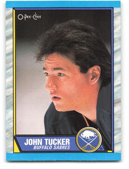 1989-90 O-Pee-Chee #37 John Tucker  Buffalo Sabres  Image 1