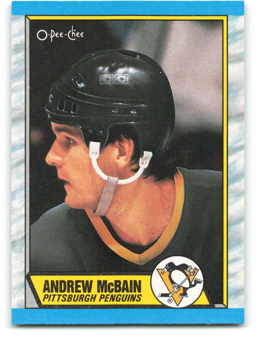 1989-90 O-Pee-Chee #38 Andrew McBain  Pittsburgh Penguins  Image 1