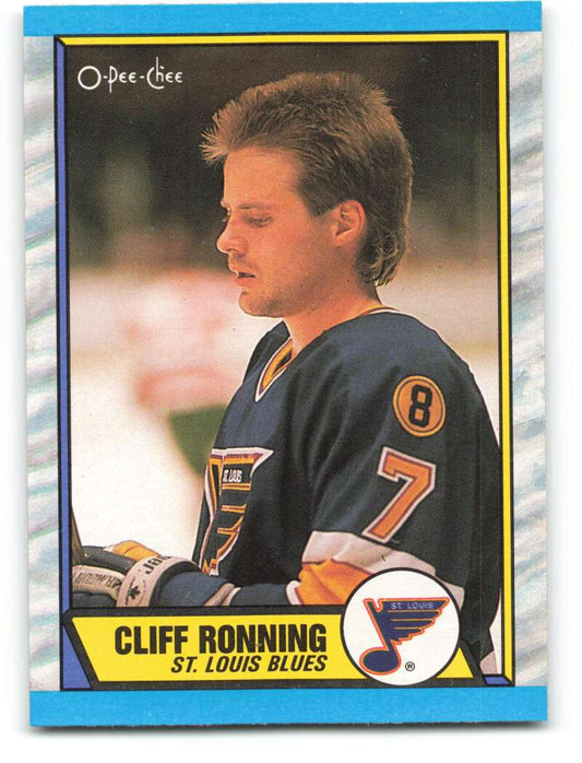 1989-90 O-Pee-Chee #45 Cliff Ronning  RC Rookie St. Louis Blues  Image 1