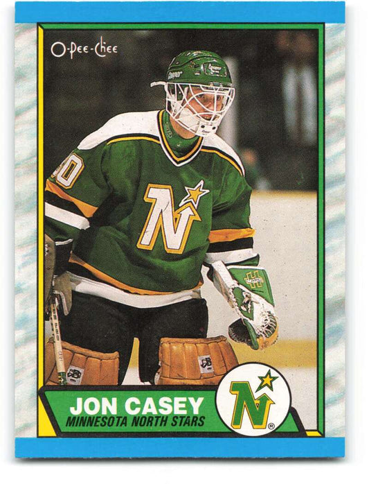 1989-90 O-Pee-Chee #48 Jon Casey  RC Rookie Minnesota North Stars  Image 1