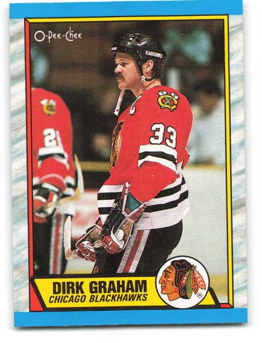 1989-90 O-Pee-Chee #52 Dirk Graham  Chicago Blackhawks  Image 1