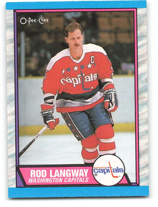1989-90 O-Pee-Chee #55 Rod Langway  Washington Capitals  Image 1
