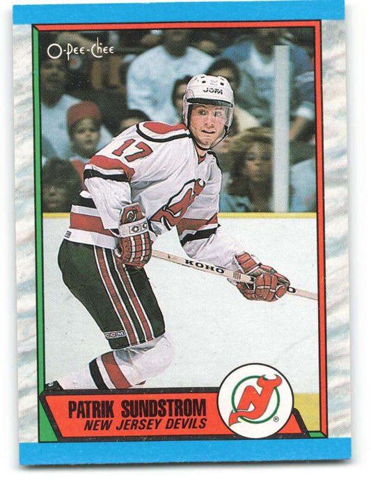 1989-90 O-Pee-Chee #56 Patrik Sundstrom  New Jersey Devils  Image 1