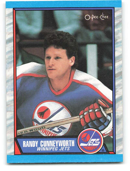 1989-90 O-Pee-Chee #63 Randy Cunneyworth  Winnipeg Jets  Image 1