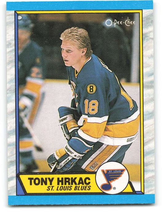 1989-90 O-Pee-Chee #64 Tony Hrkac  St. Louis Blues  Image 1