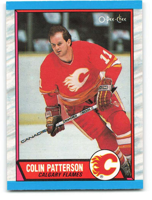 1989-90 O-Pee-Chee #71 Colin Patterson  RC Rookie Calgary Flames  Image 1