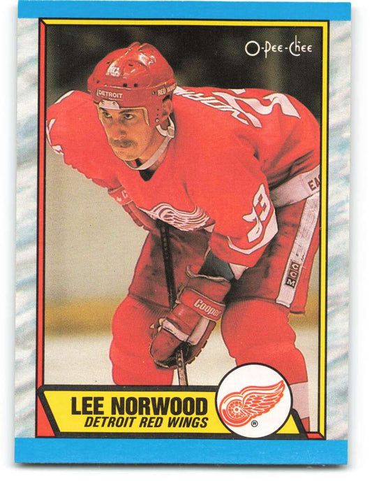 1989-90 O-Pee-Chee #75 Lee Norwood  Detroit Red Wings  Image 1