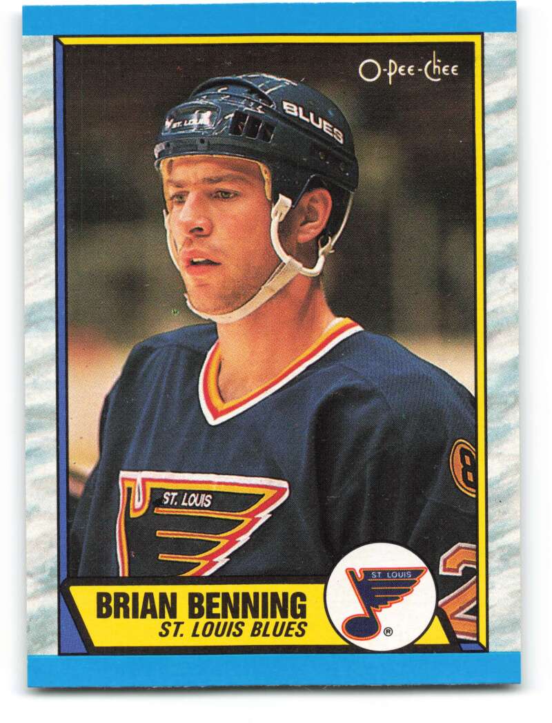 1989-90 O-Pee-Chee #86 Brian Benning  St. Louis Blues  Image 1