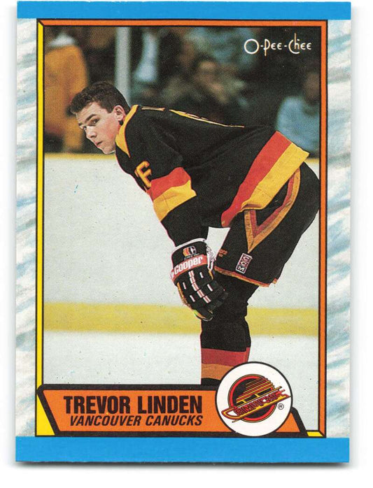 1989-90 O-Pee-Chee #89 Trevor Linden  RC Rookie Vancouver Canucks  Image 1