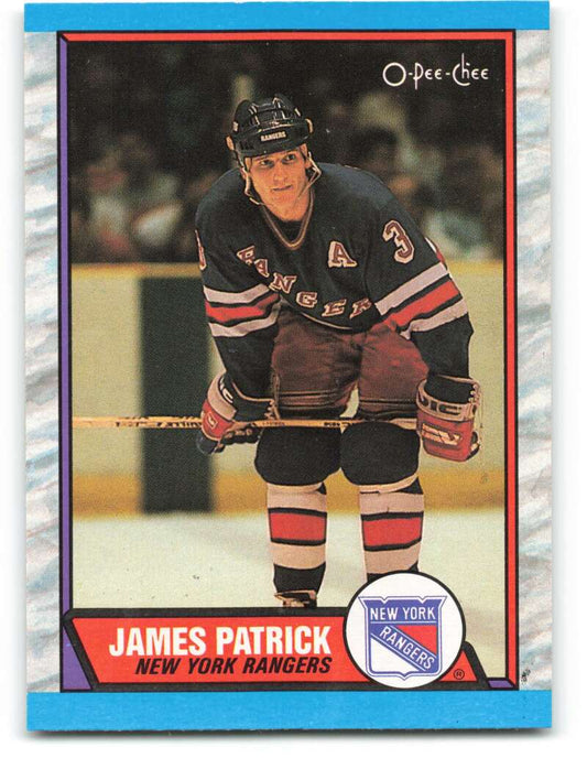 1989-90 O-Pee-Chee #90 James Patrick  New York Rangers  Image 1
