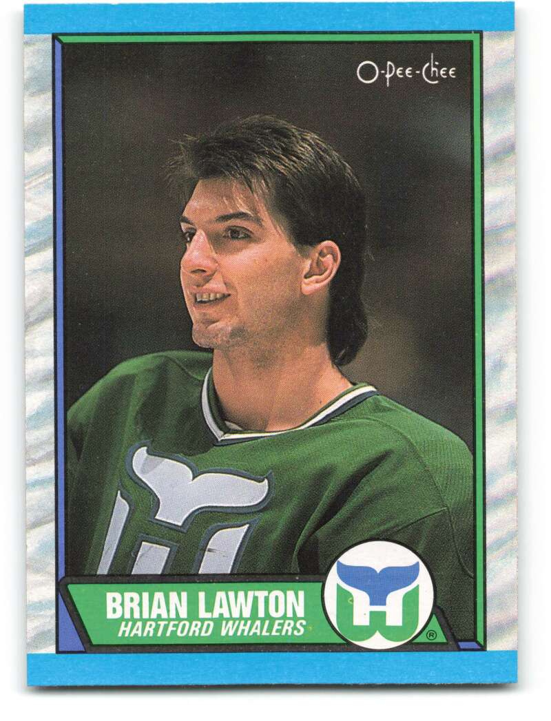 1989-90 O-Pee-Chee #91 Brian Lawton  Hartford Whalers  Image 1