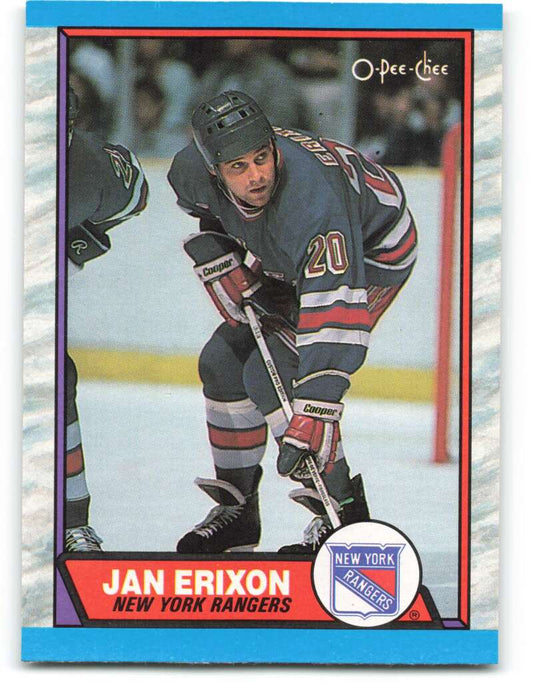 1989-90 O-Pee-Chee #96 Jan Erixon  New York Rangers  Image 1