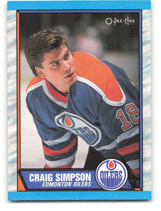 1989-90 O-Pee-Chee #99 Craig Simpson  Edmonton Oilers  Image 1