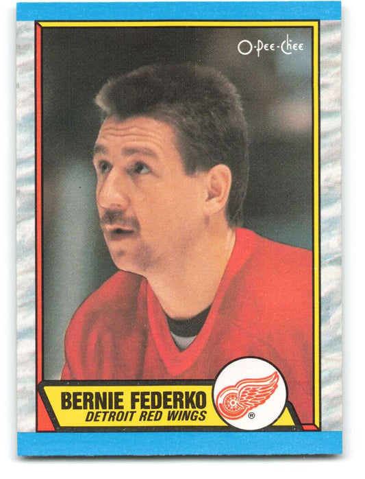 1989-90 O-Pee-Chee #107 Bernie Federko  Detroit Red Wings  Image 1