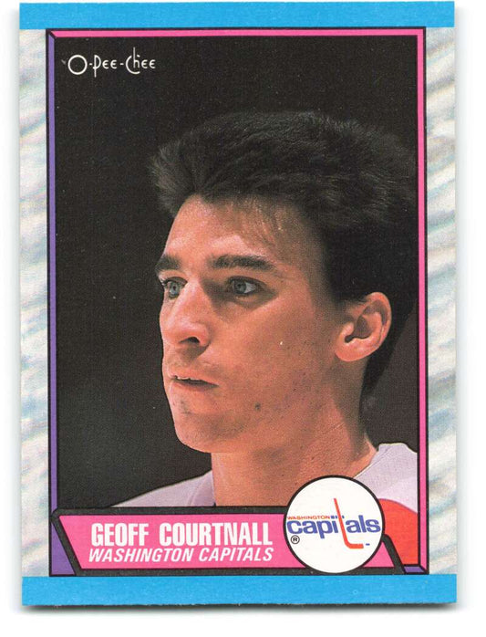 1989-90 O-Pee-Chee #111 Geoff Courtnall  RC Rookie Washington Capitals  Image 1
