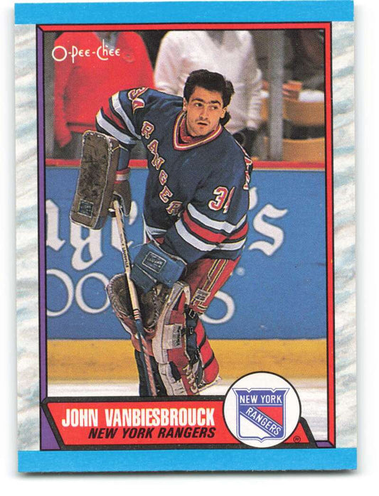 1989-90 O-Pee-Chee #114 John Vanbiesbrouck  New York Rangers  Image 1