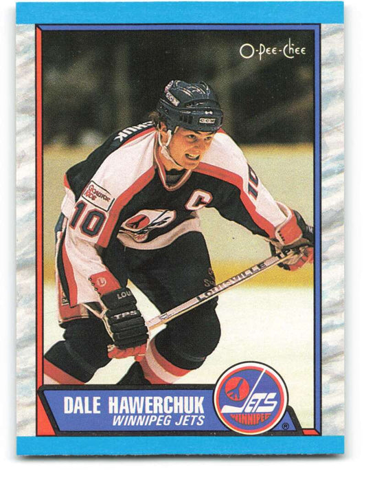 1989-90 O-Pee-Chee #122 Dale Hawerchuk  Winnipeg Jets  Image 1