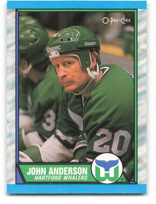 1989-90 O-Pee-Chee #124 John Anderson  Hartford Whalers  Image 1