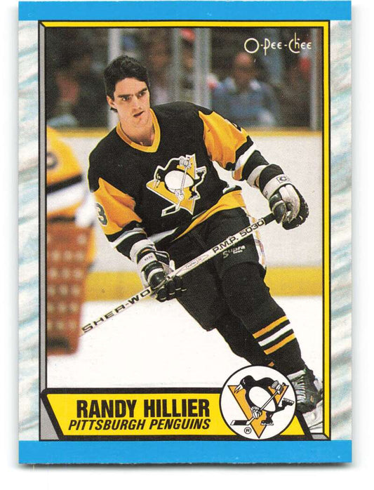 1989-90 O-Pee-Chee #126 Randy Hillier  Pittsburgh Penguins  Image 1
