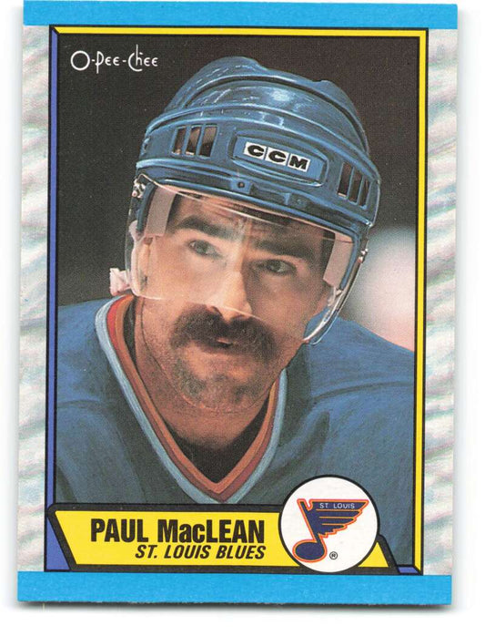 1989-90 O-Pee-Chee #129 Paul MacLean  St. Louis Blues  Image 1