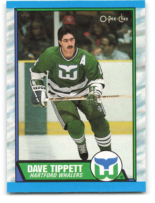 1989-90 O-Pee-Chee #134 Dave Tippett  Hartford Whalers  Image 1