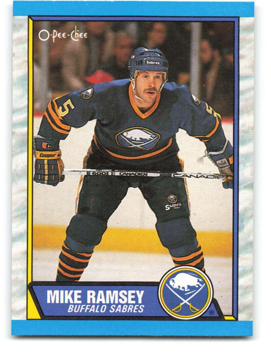 1989-90 O-Pee-Chee #140 Mike Ramsey  Buffalo Sabres  Image 1