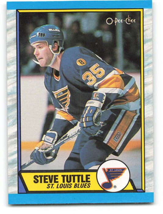 1989-90 O-Pee-Chee #157 Steve Tuttle  RC Rookie St. Louis Blues  Image 1