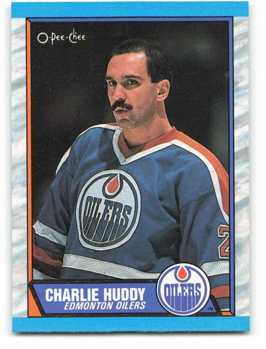 1989-90 O-Pee-Chee #158 Charlie Huddy  Edmonton Oilers  Image 1