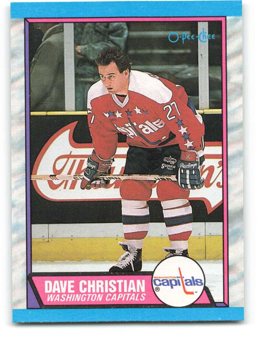 1989-90 O-Pee-Chee #159 Dave Christian  Washington Capitals  Image 1