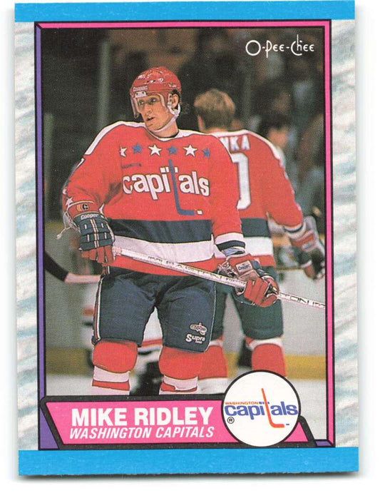1989-90 O-Pee-Chee #165 Mike Ridley  Washington Capitals  Image 1