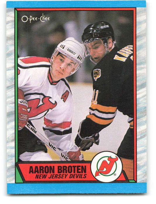 1989-90 O-Pee-Chee #180 Aaron Broten  New Jersey Devils  Image 1