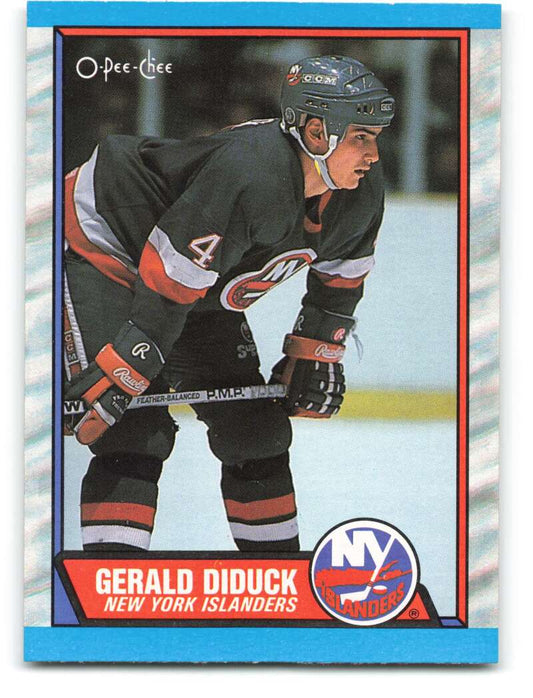 1989-90 O-Pee-Chee #182 Gerald Diduck  RC Rookie New York Islanders  Image 1