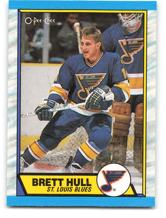 1989-90 O-Pee-Chee #186 Brett Hull  St. Louis Blues  Image 1