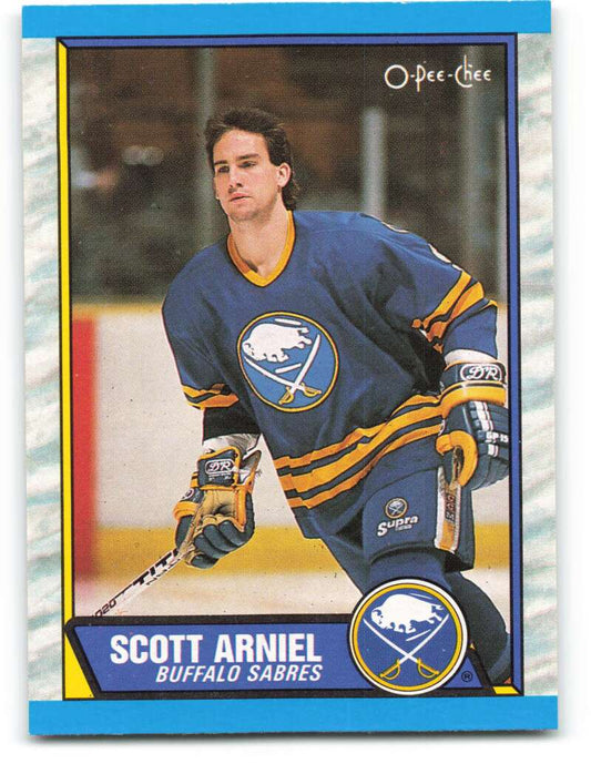 1989-90 O-Pee-Chee #187 Scott Arniel  Buffalo Sabres  Image 1