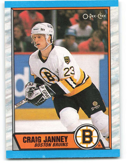 1989-90 O-Pee-Chee #190 Craig Janney  RC Rookie Boston Bruins  Image 1