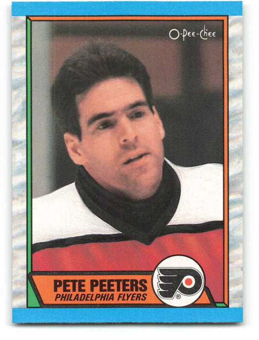 1989-90 O-Pee-Chee #195 Pete Peeters  Philadelphia Flyers  Image 1