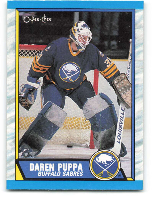1989-90 O-Pee-Chee #200 Daren Puppa  RC Rookie Buffalo Sabres  Image 1